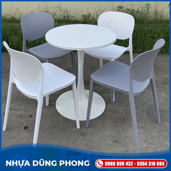 Bàn tròn trụ tuylip	