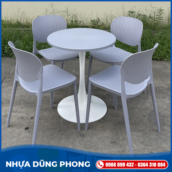 Bàn tròn trụ tuylip	