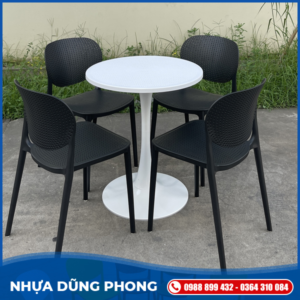 Bàn tròn trụ tuylip	