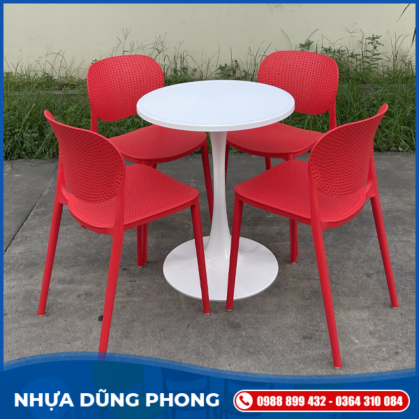 Bàn tròn trụ tuylip	