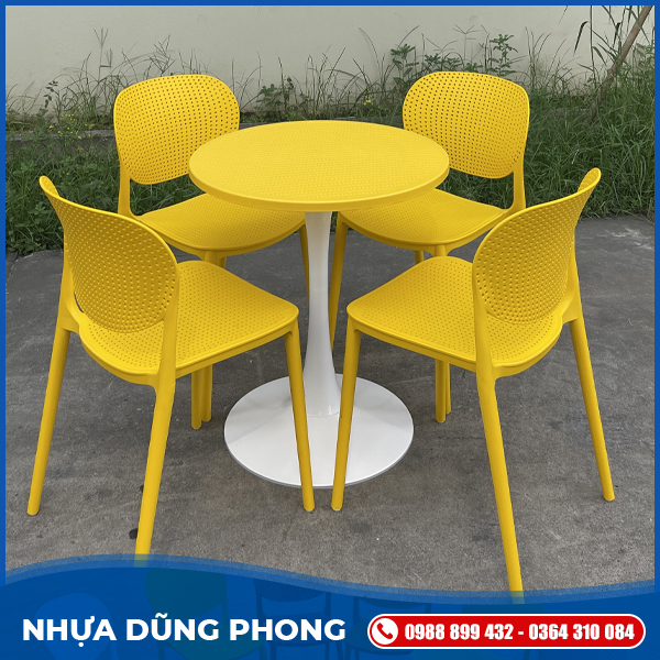 Bàn tròn trụ tuylip	