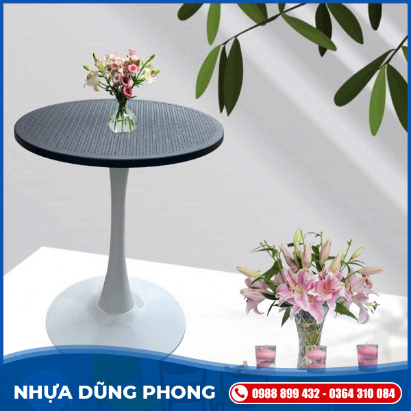 Bàn tròn trụ tuylip	